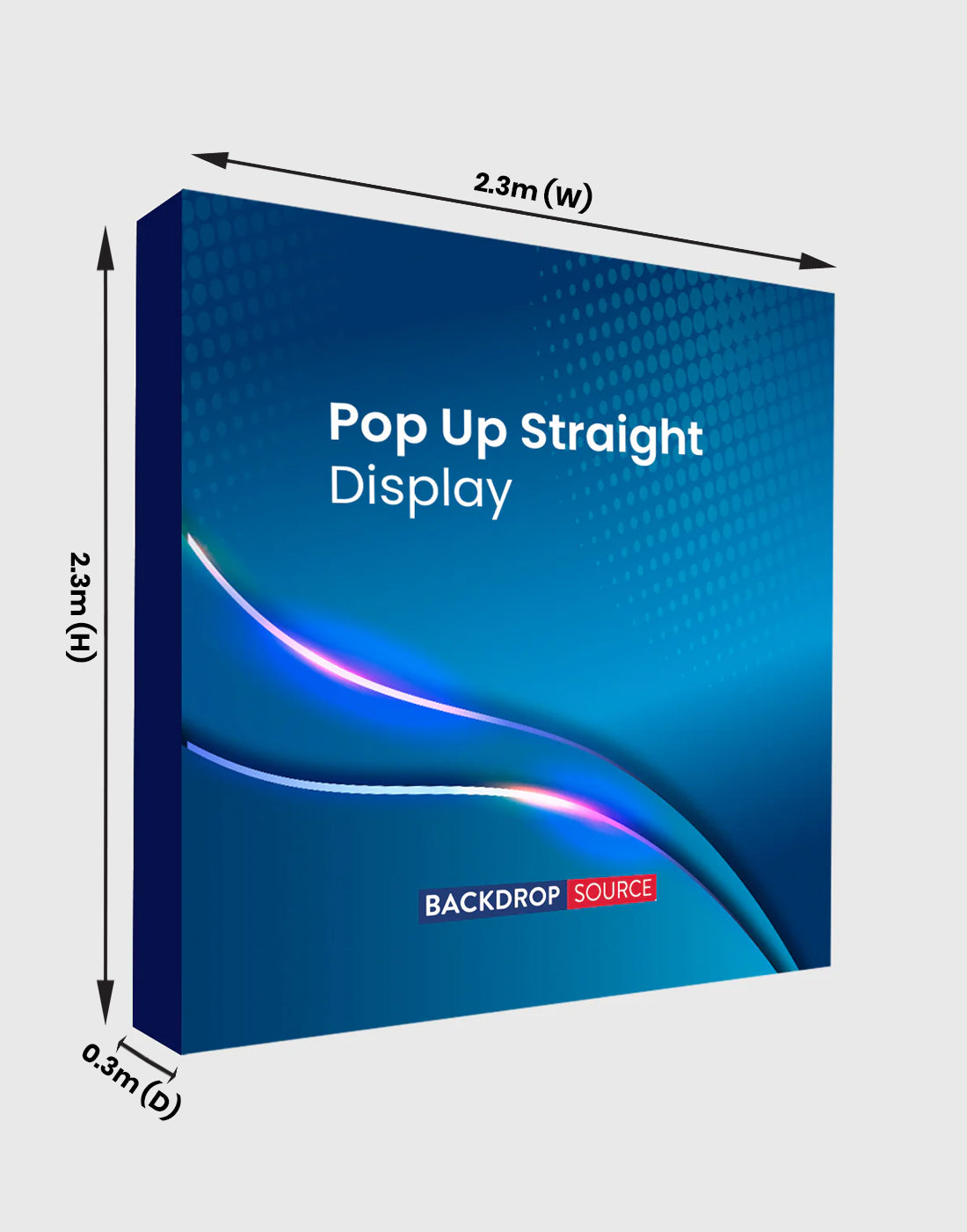 Velcro Fabric Pop Up Straight Display Media Wall for all Exhibitions