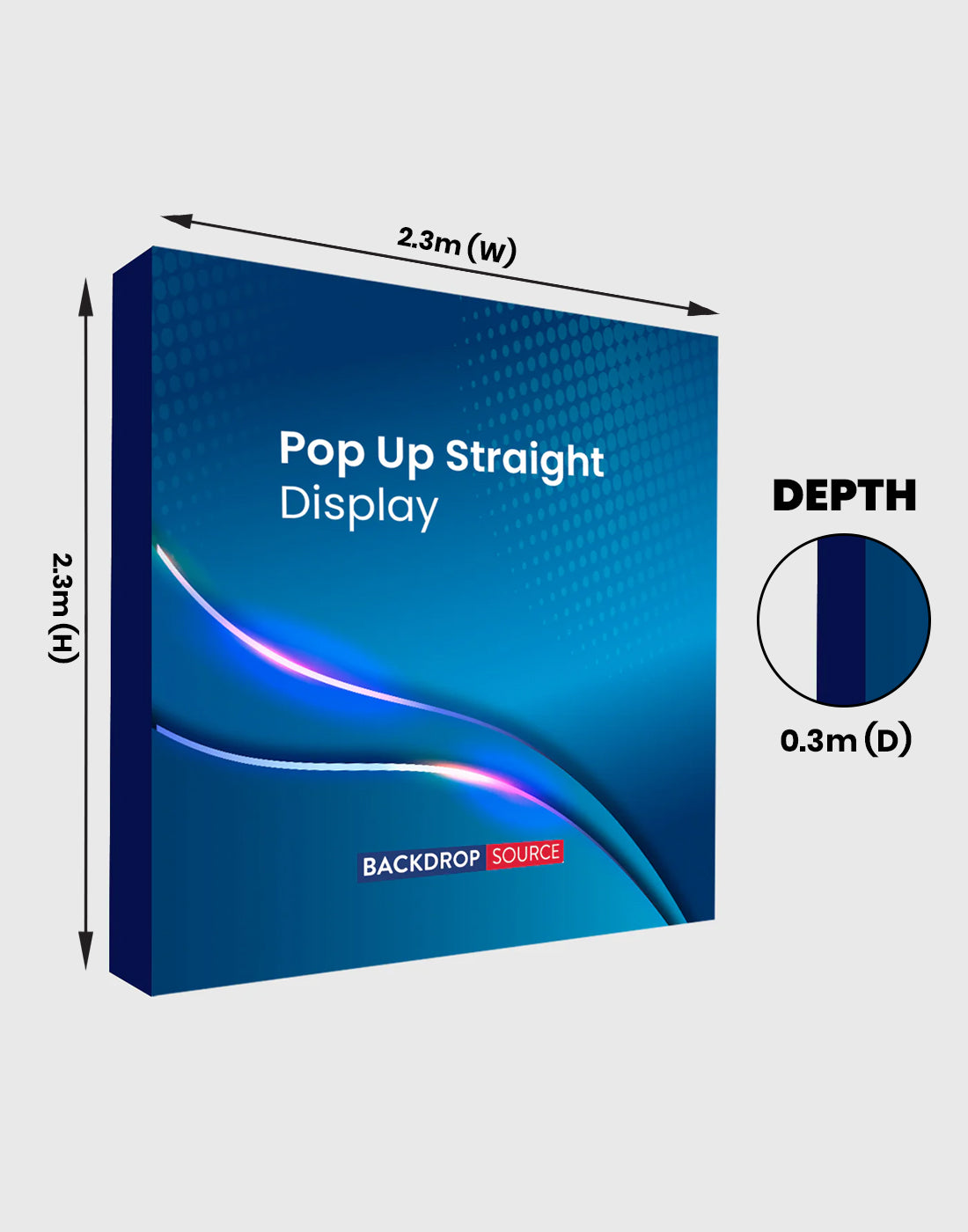 Velcro Fabric Pop Up Straight Display Media Wall for all Exhibitions