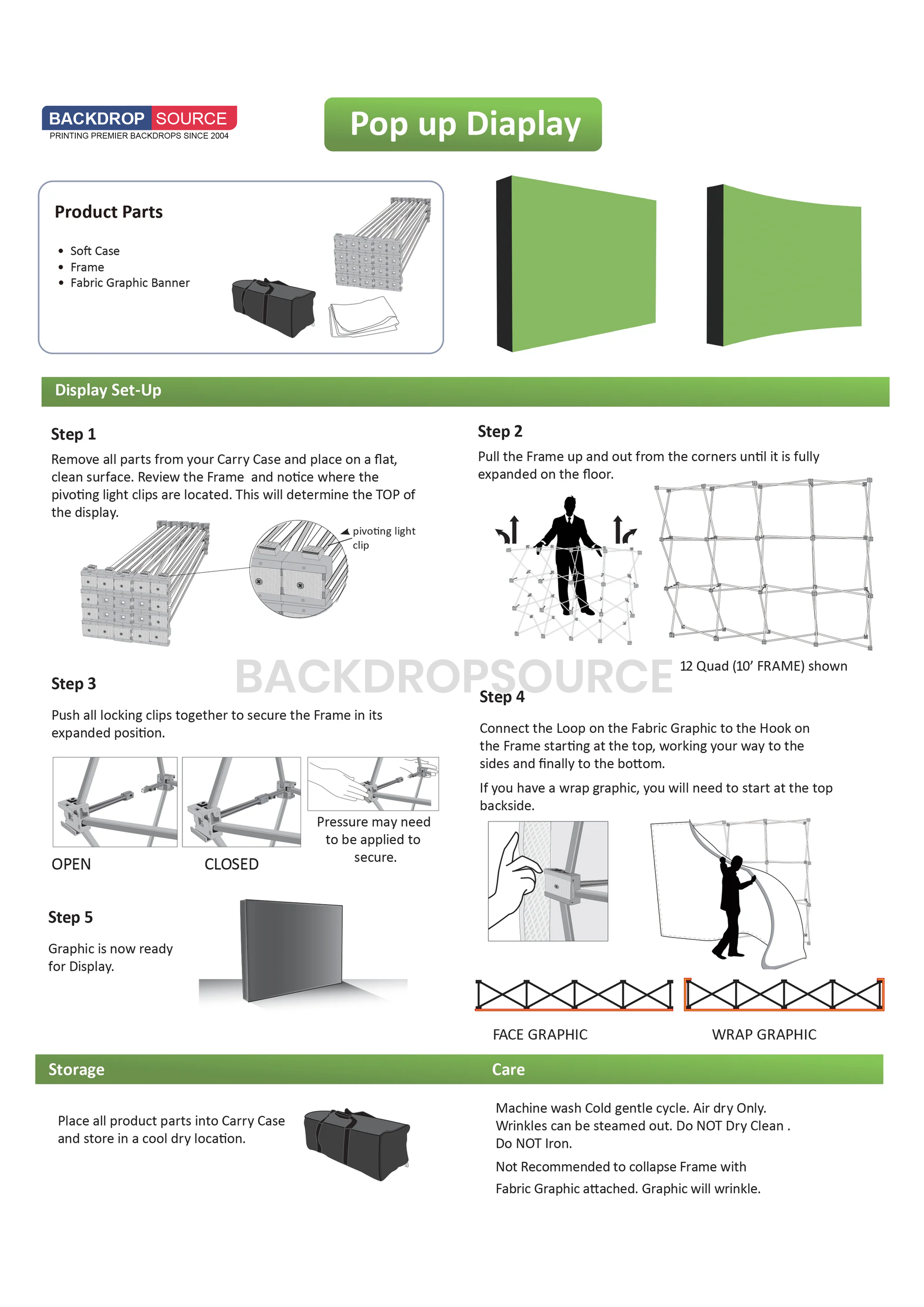 Velcro Fabric Pop Up Straight Display Media Wall for all Exhibitions