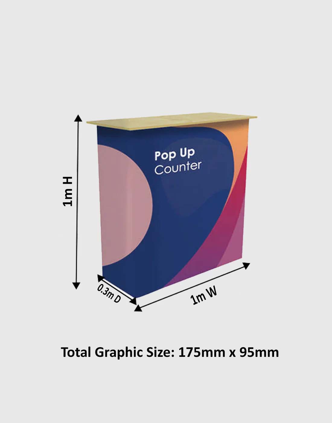 Table Pop Up Fabric Display Counter (For Podium & Booth Exhibitions)
