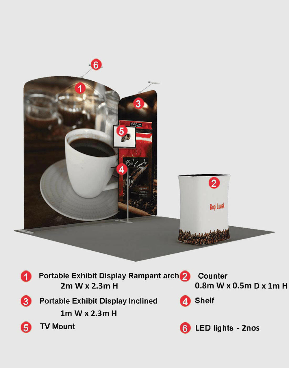 Portable Exhibit Display 3m x 3m  - Model 5.