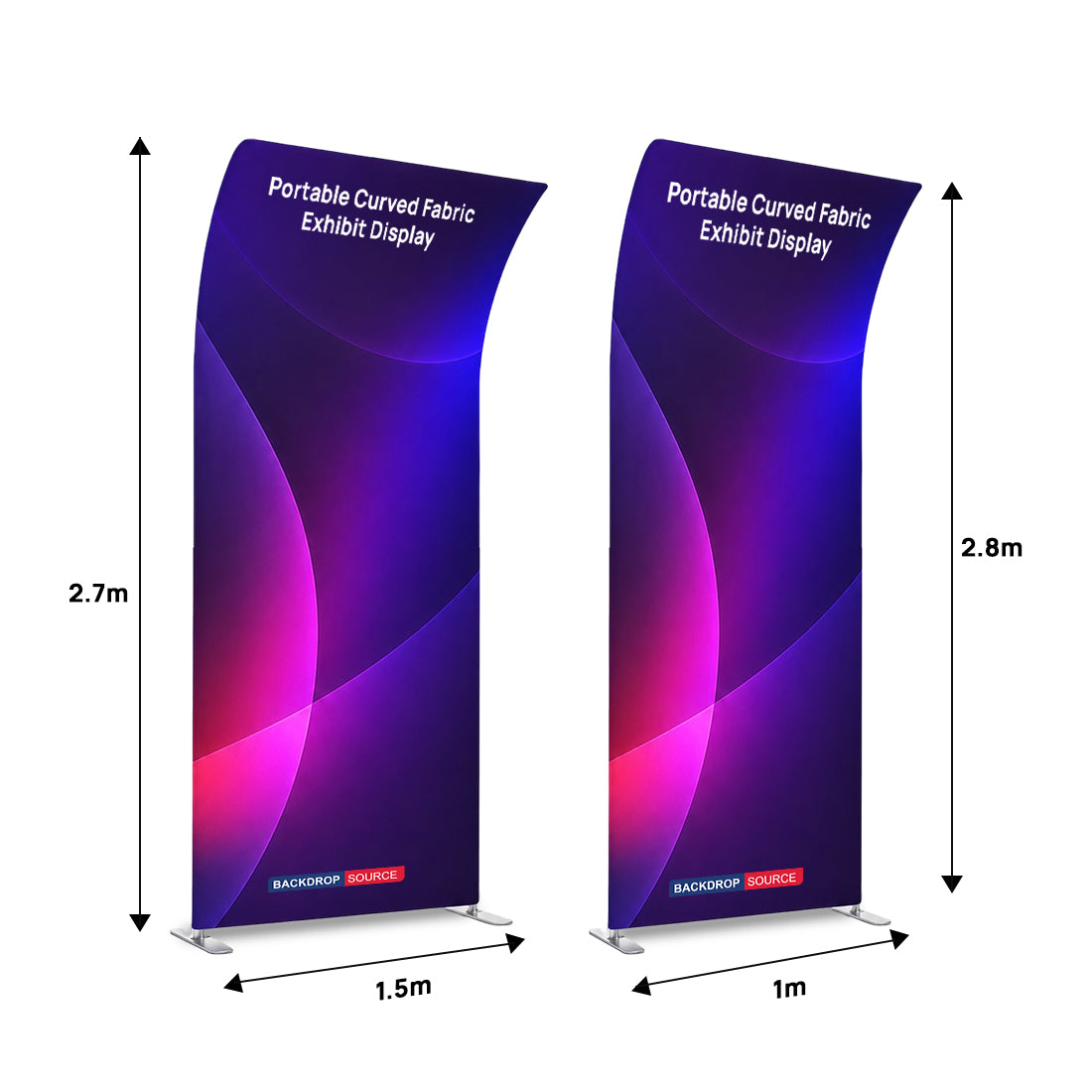 Portable Curved Fabric Exhibit Display