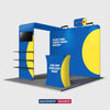 3x3m Booth Kit with L-Shape TV Shelf Tower & Counter