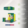 3x3m Booth Kit with Modular Walls, Hanging Banner & Counter