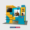 3x3m Magnetic Booth Kit with L-Arch TV Shelf Tower & Counter
