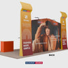 6x3m Booth Kit with Inclined Walls, 3D Shelf Stands & TV Mounts