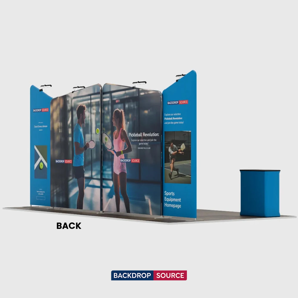 6x3m Booth Kit with Four Inclined Walls & 2 Counters