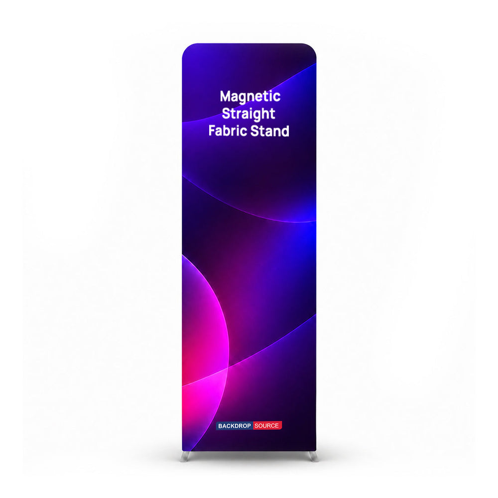 Magnetic Straight Fabric Banner Stand - included in Magnetic Fabric Banner Stand Exhibition Kit with L-Shaped Display