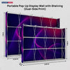 Portable Pop-Up Display Wall with Shelving (Dual-Side Print)