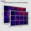 Portable Straight Pop-Up Wall with Shelves