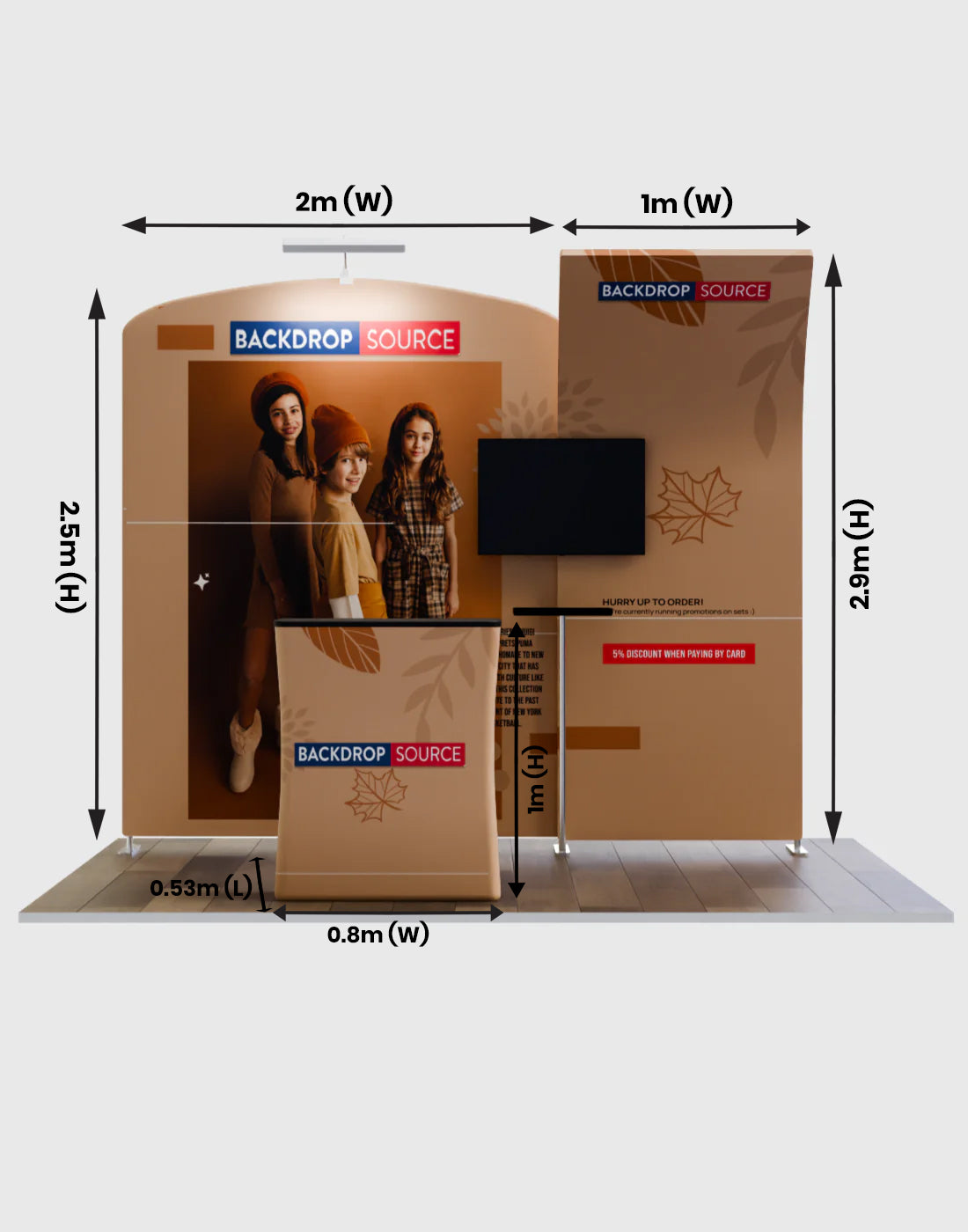 Portable Exhibit Display 3m - Model 8