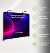 Premium Straight Fabric Wall with LED Spotlights