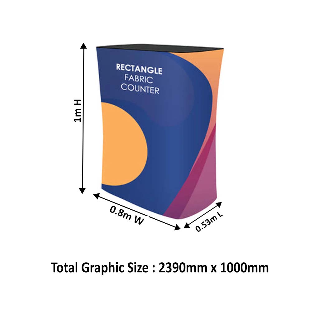 Rectangle Fabric Display Counter (For Podium & Booth Exhibitions)