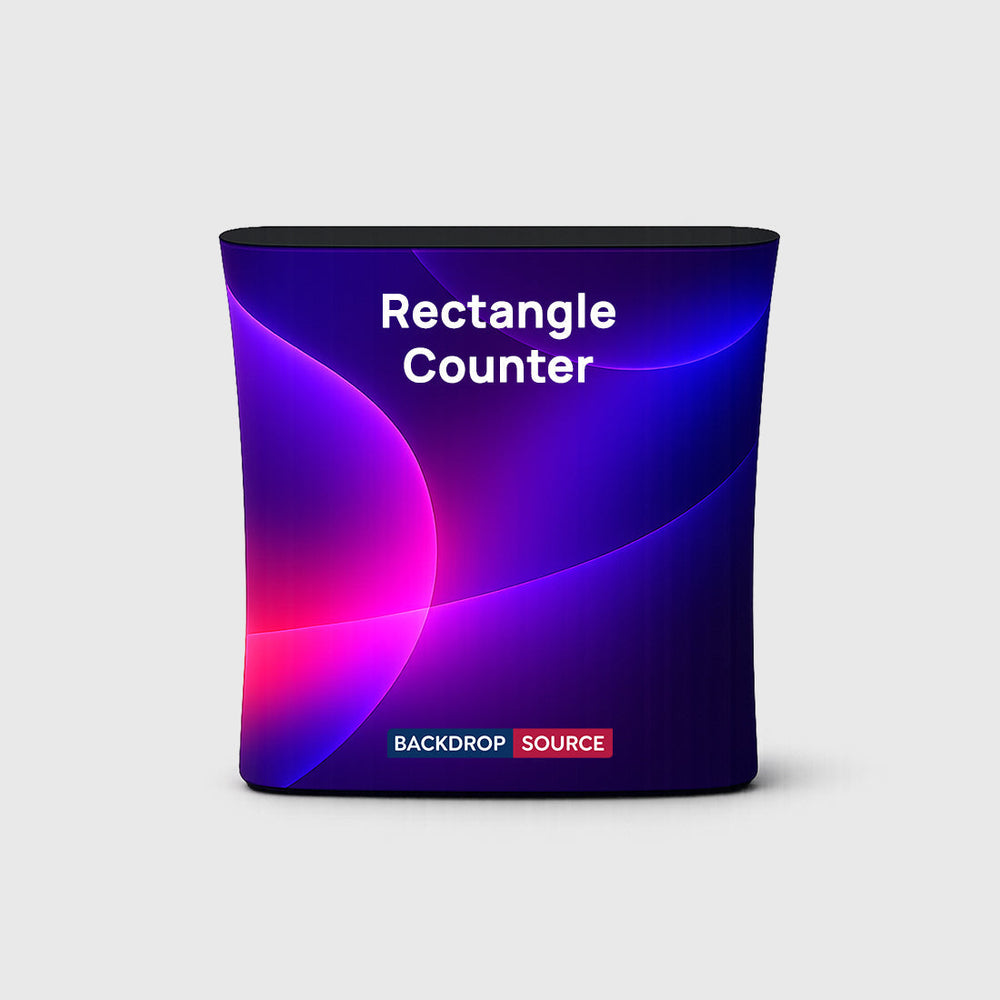 Rectangle Fabric Display Counter - included in Magnetic Fabric Banner Stand & Pop-Up Booth Exhibition Kit