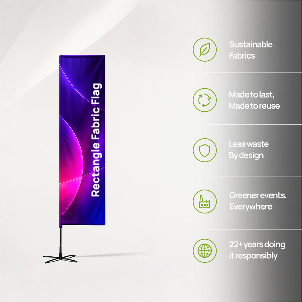 Duplex Printing Rectangle Advertising Flag