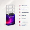 Rectangular Fabric Display Counter with Acrylic Triple Shelves