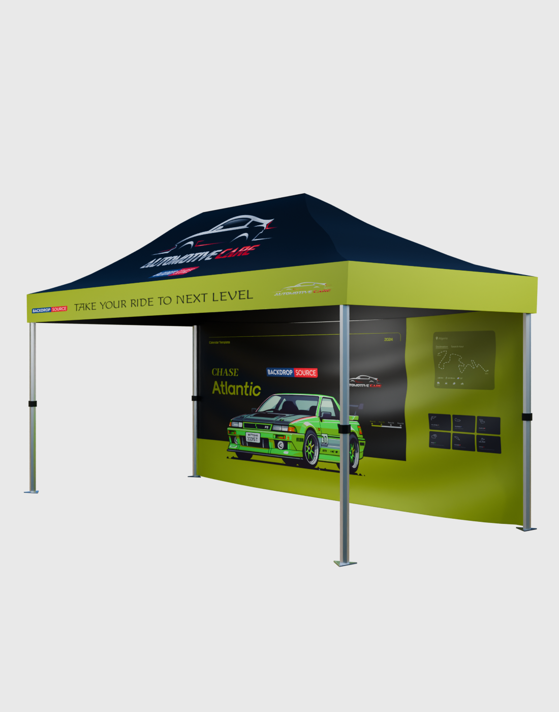 Heavy Duty Aluminum Gazebo - 4.5m W x 3m H