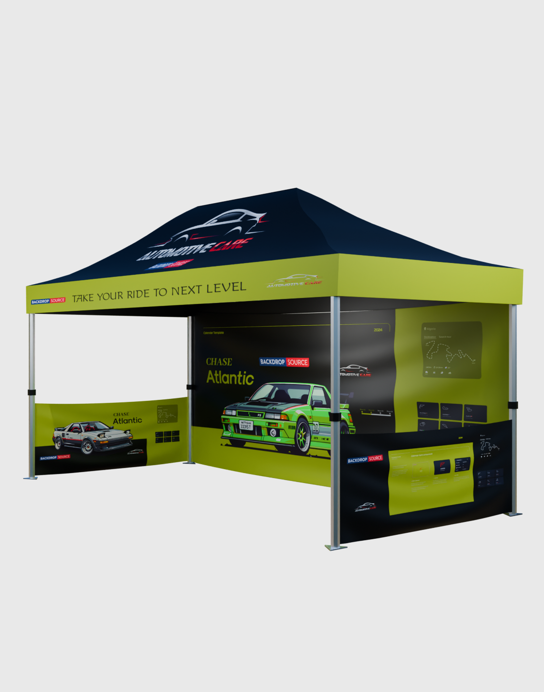 Heavy Duty Aluminum Gazebo - 4.5m W x 3m H
