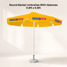 Round Market Umbrellas With Valances – 9.8ft x 9.8ft