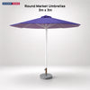 Round Market Umbrellas – 3m x 3m