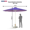 Round Market Umbrellas – 3m x 3m