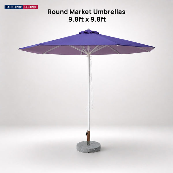 Round Market Umbrellas – 3m x 3m