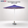 Round Market Umbrellas – 9.8ft x 9.8ft