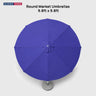 Round Market Umbrellas – 9.8ft x 9.8ft