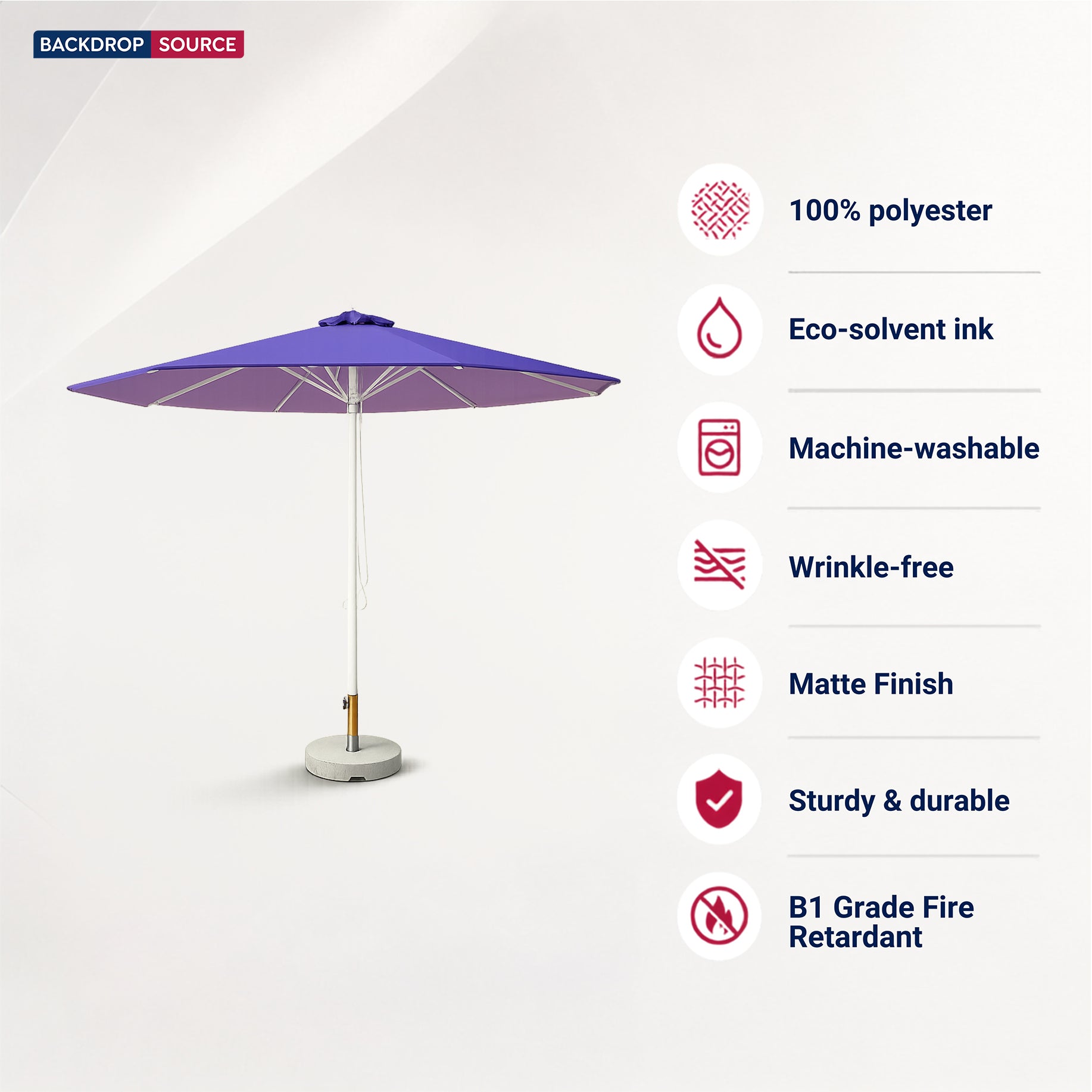 Round Market Umbrellas – 3m x 3m