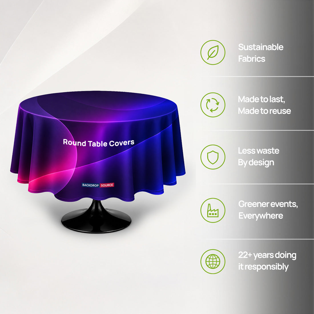 Round tablecloth Cover for Business