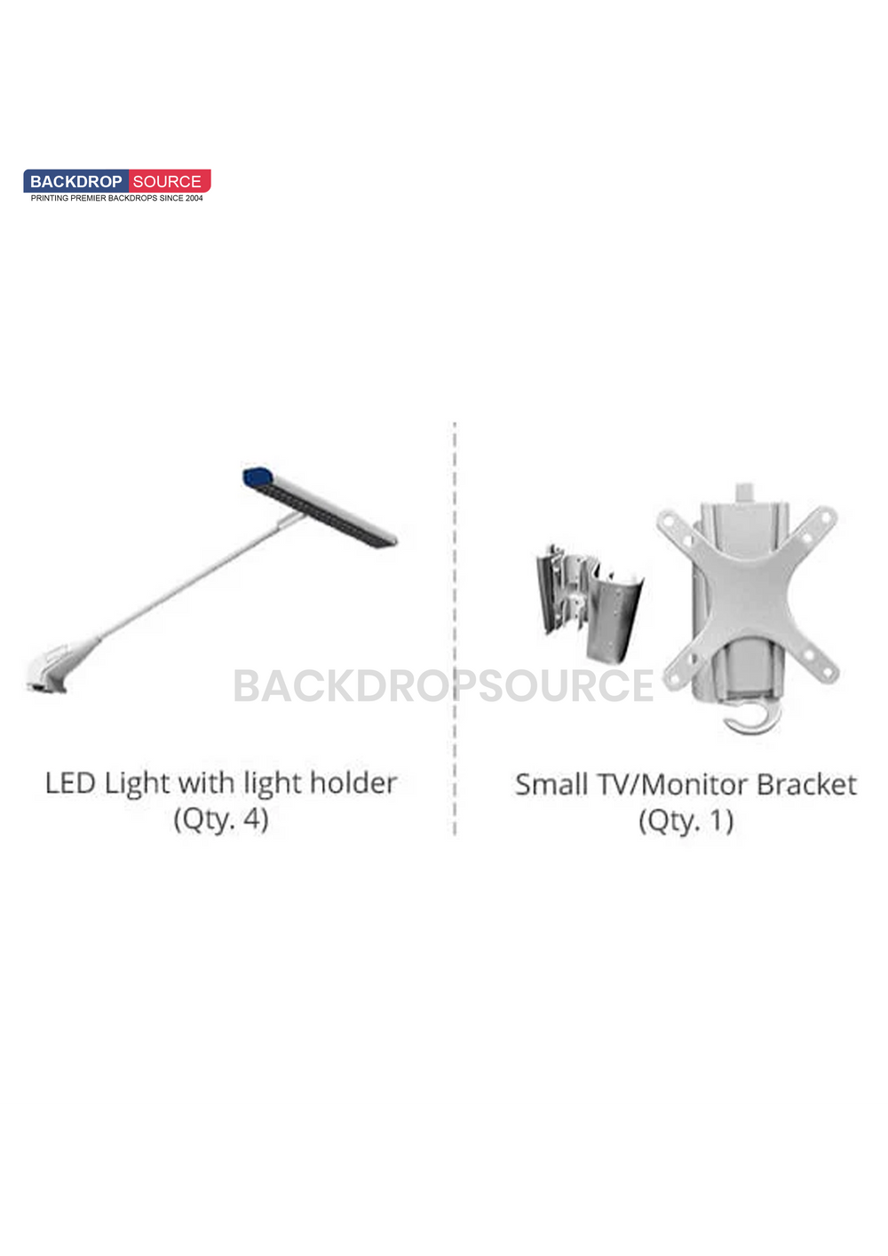 6m Straight Backdrop with Round Top Exhibition Kit.