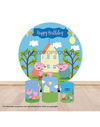 Pre Designed Round Backdrop Kits with Counter for Birthday Parties & Events