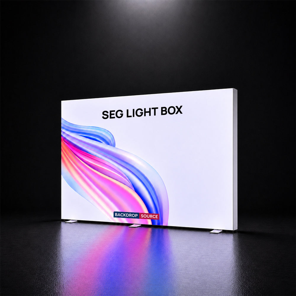 SEG Frameless Fabric LED Light Box Display - 3m W X 2.5m H