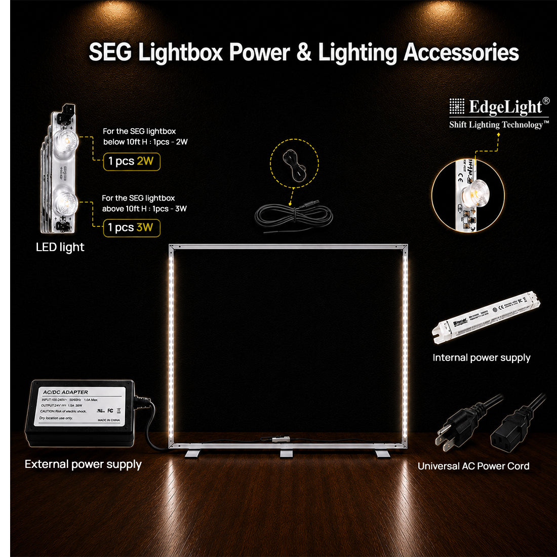 SEG Frameless Fabric LED Light Box Display - 3m W X 2.5m H