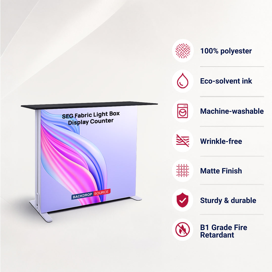 SEG Light Box Display Counter - 1m H