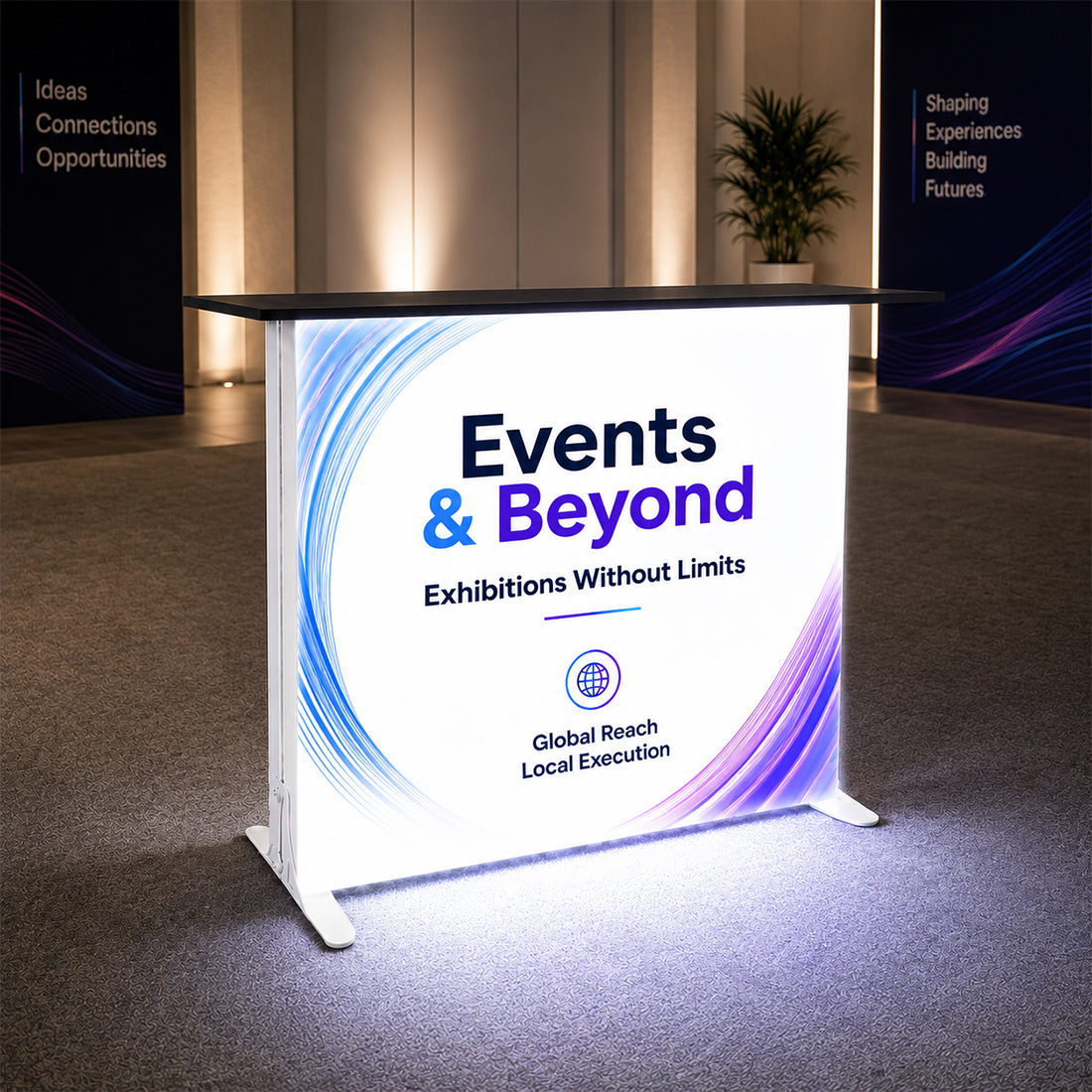 SEG Light Box Display Counter - 1m H