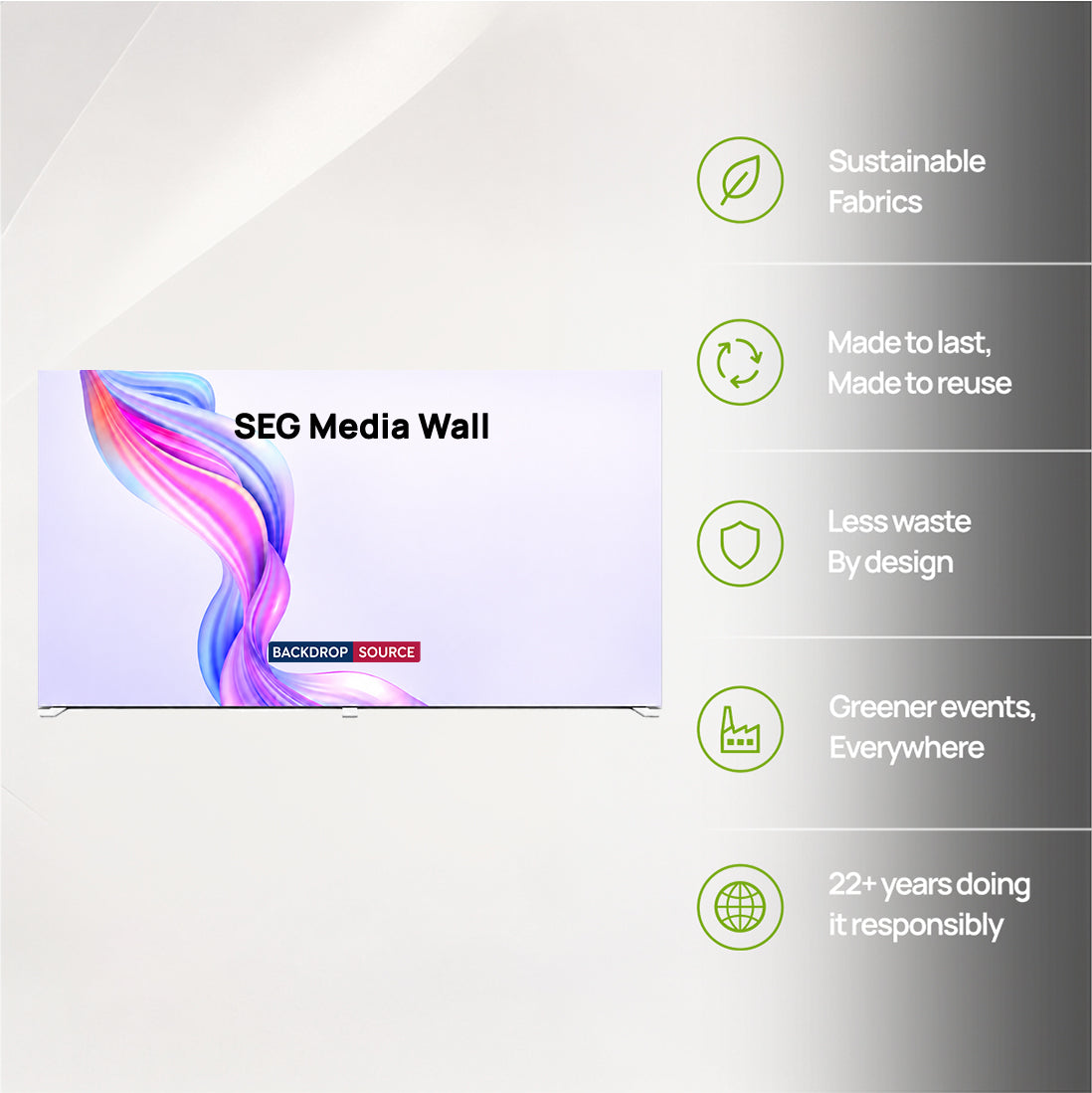 SEG Fabric Media Wall - 6m W