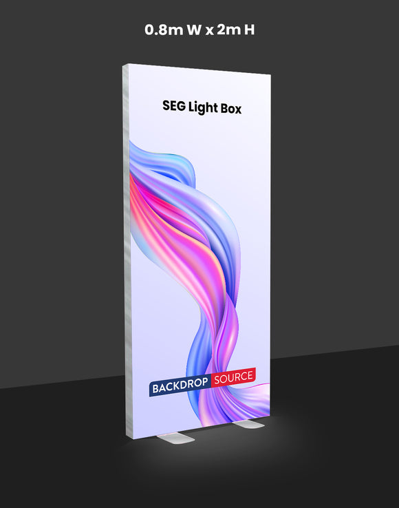 SEG Frameless Fabric LED Light Box Display - 0.8m W x  2m H