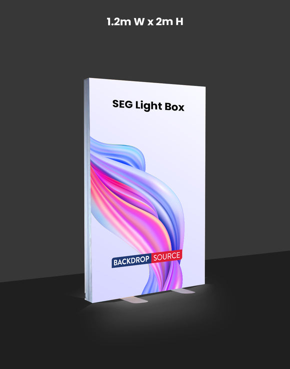 SEG Frameless Fabric LED Light Box Display - 1.2m W x 2m H