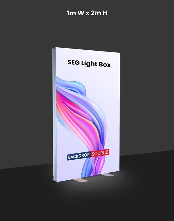 SEG Frameless Fabric LED Light Box Display - 1m W x 2m H