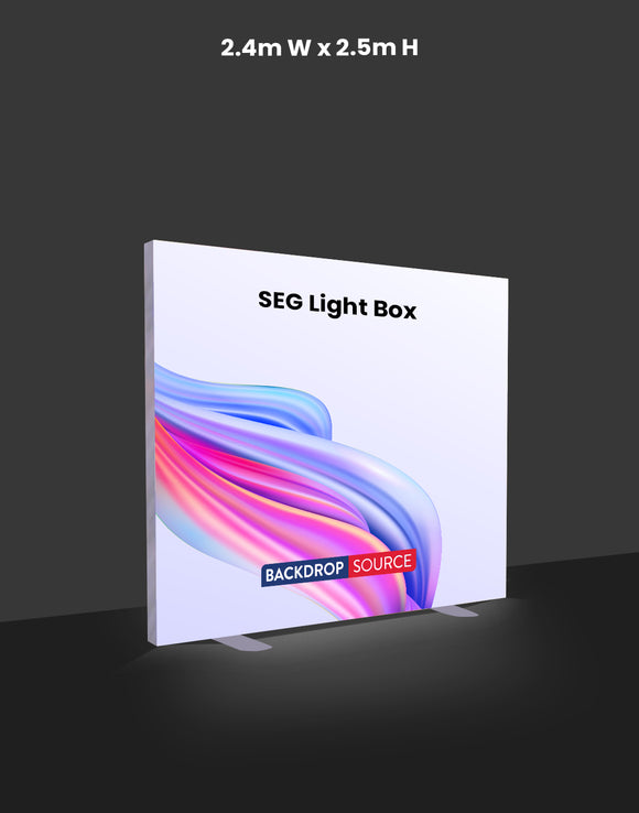 SEG Frameless Fabric LED Light Box Display - 2.4m W x 2.5m H