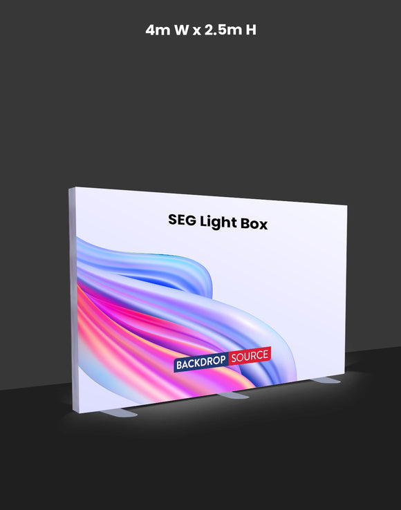 SEG Frameless Fabric LED Light Box Display -  4m W x 2.5m H