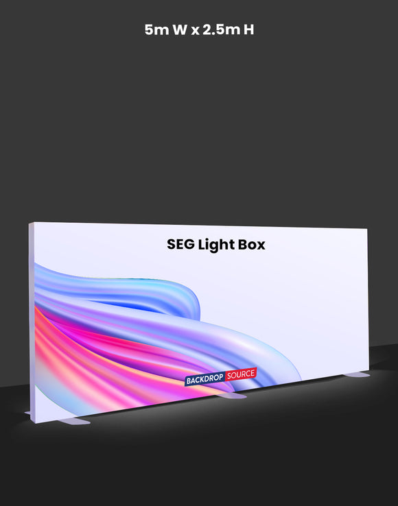 SEG Frameless Fabric LED Light Box Display - 5m W x 2.5m H