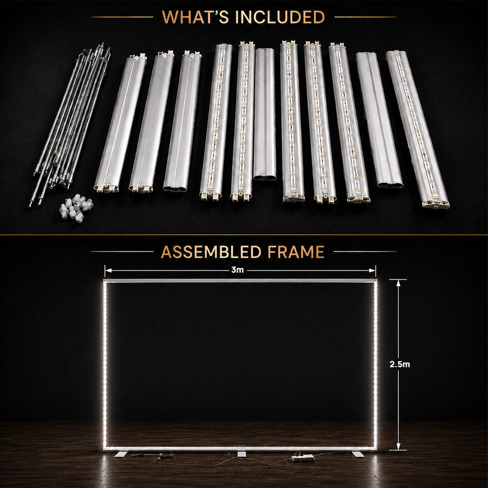 SEG Frameless Fabric LED Light Box Display - 3m W X 2.5m H