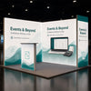 3m Backlit SEG Booth Kit with 2 Sidewalls & Lightbox Counter