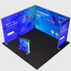 3m Backlit SEG Booth Kit with 2 Sidewalls & Lightbox Counter