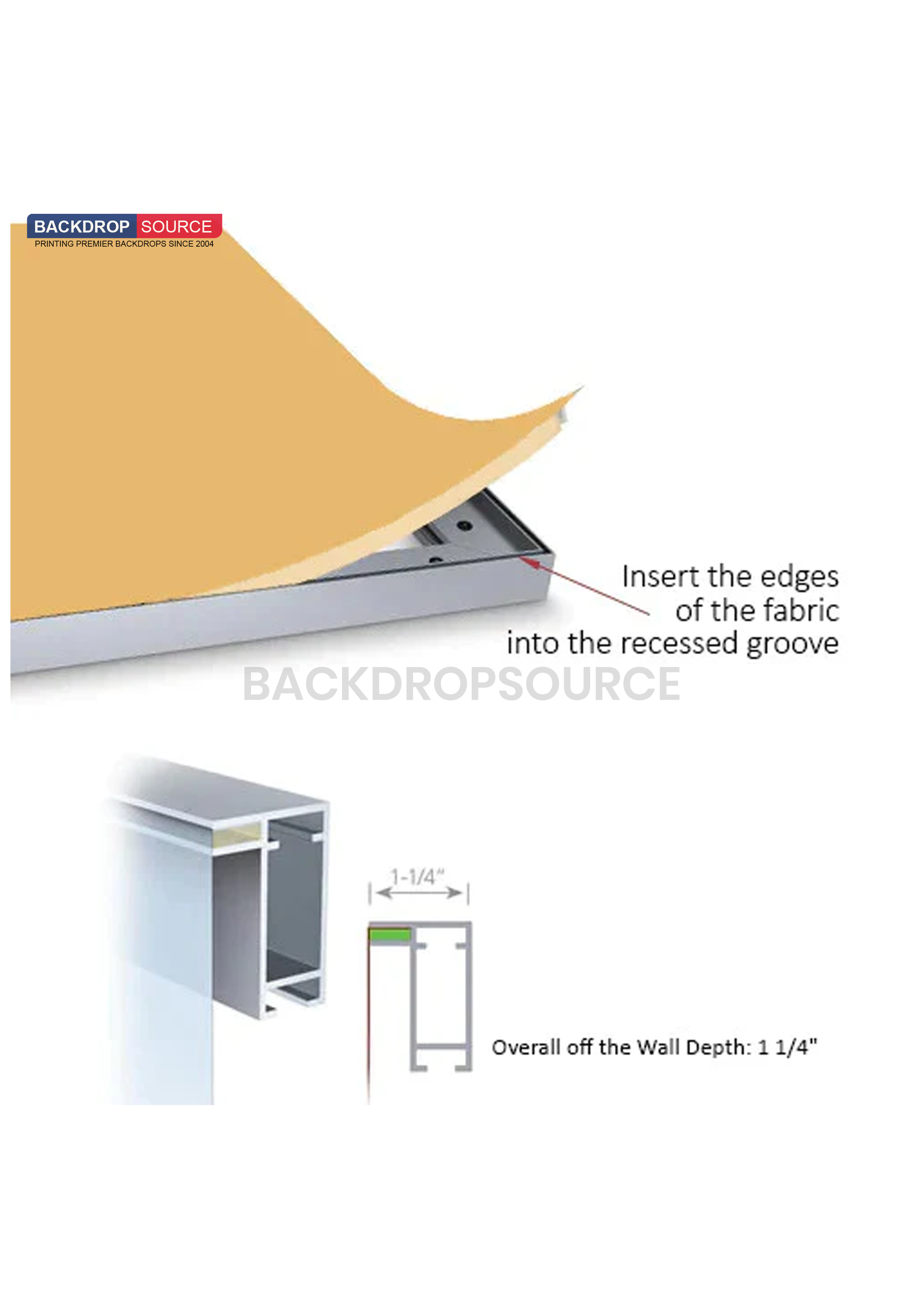 SEG Frameless Fabric LED Light Box Display -  4m W x 2.5m H