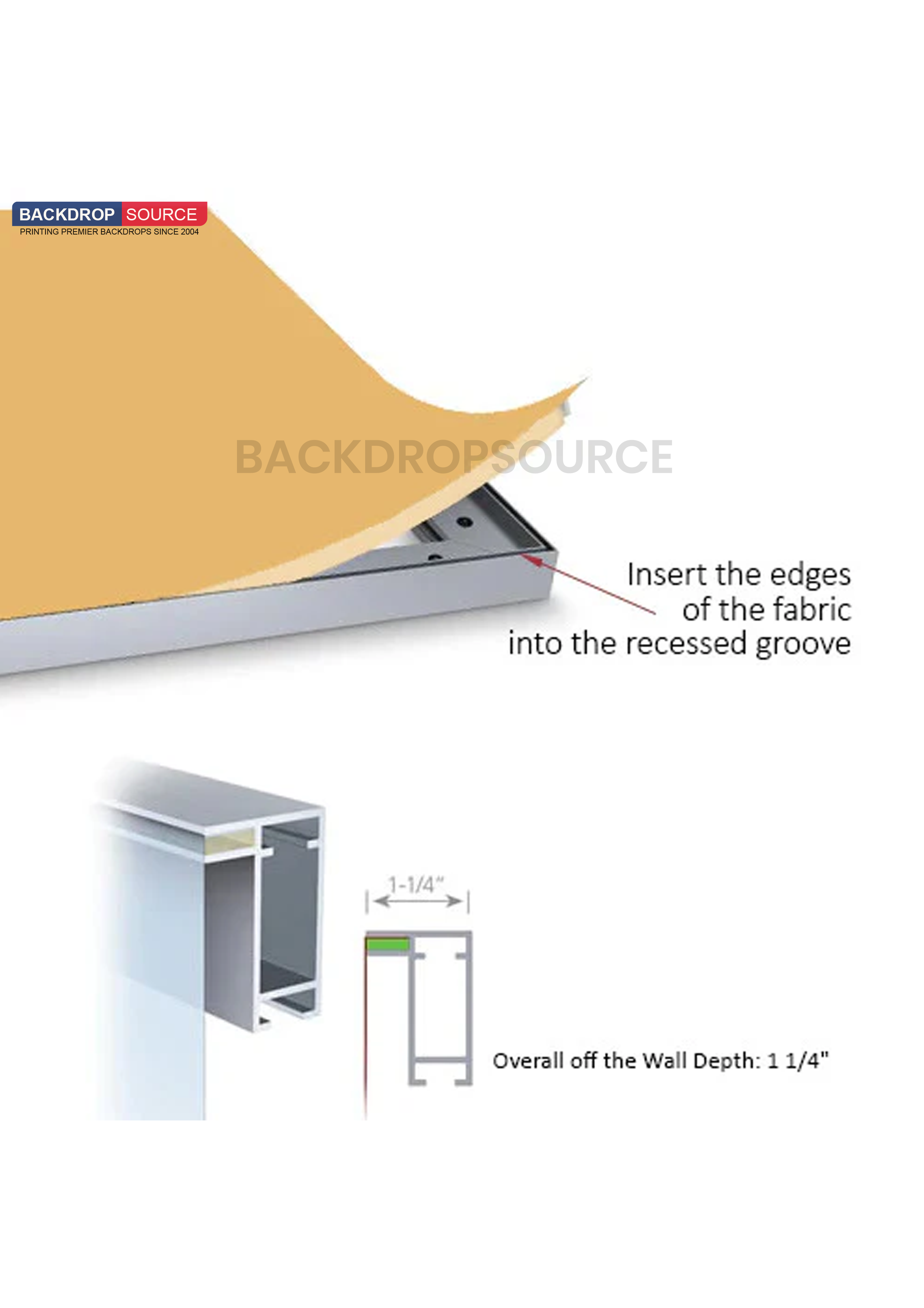 Backlit SEG Fabric Display Frame - 120mm Depth Aluminum Profile