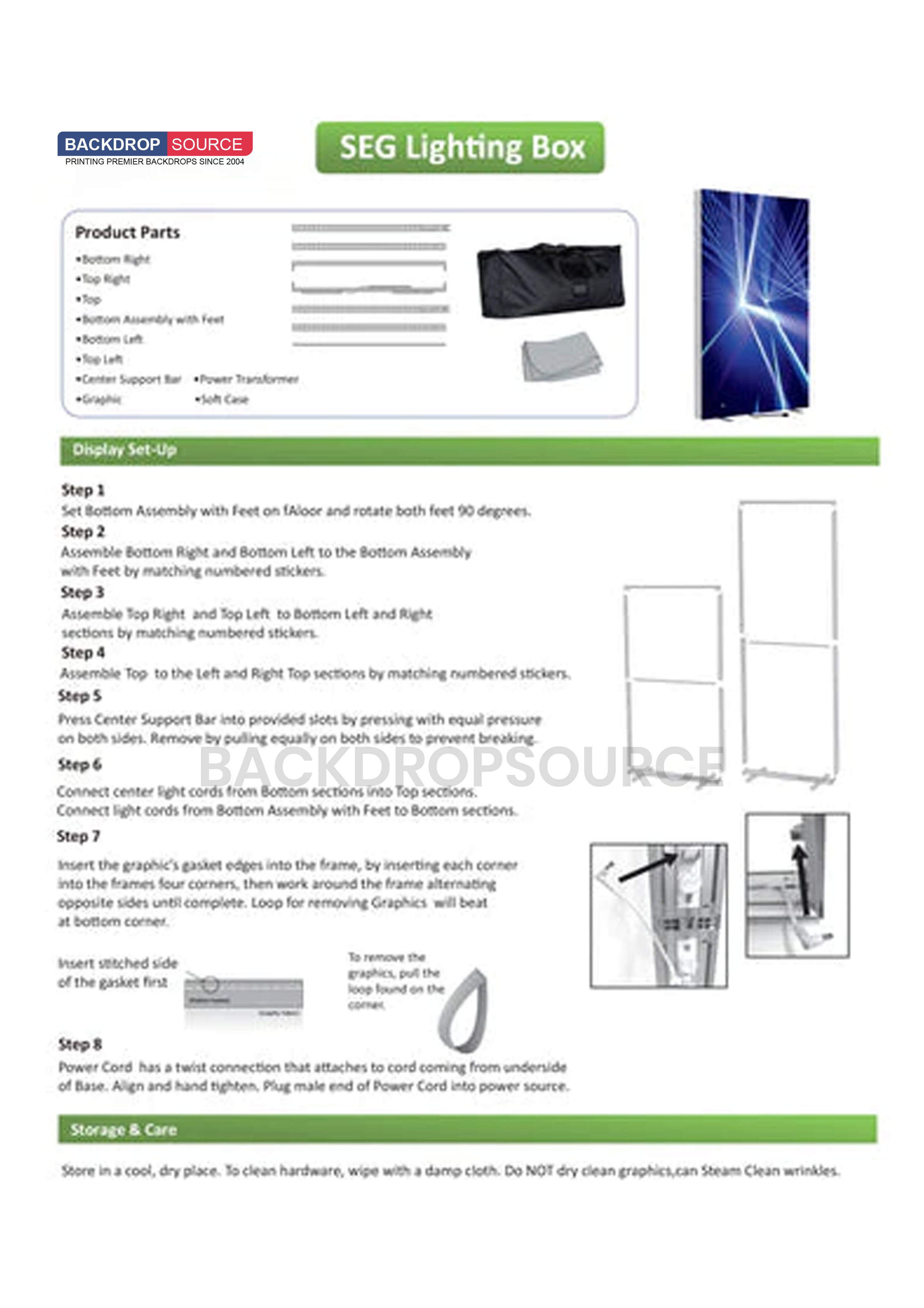 Backlit SEG Fabric Display Frame - 120mm Depth Aluminum Profile