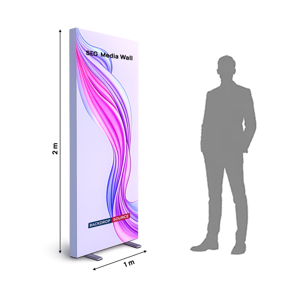 Non-Backlit SEG Fabric Media Wall - 0.85m W x 2m H